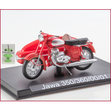 1:24 Motorcycle magazine #71 with souvenir JAWA 350/360 with Velorex 560