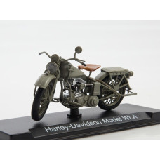 1:24 Motorcycle magazine #25 with souvenir Harley Davidson WLA Militar