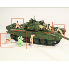 1:43 Figures Tankists wash the tank (5 pcs) 