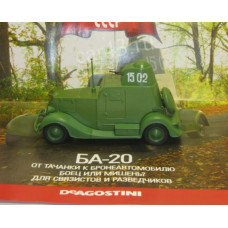 1:43 Magazine #124 with souvenir BA-20 4x2 Armoured Car