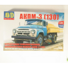1:72 Prefabricated model AKPM-3 ZIL 130 street cleaning truck