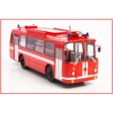 1:43 Žurnāls #5s ar suvenīru ugunsdzēsēju autobuss AS-5 LAZ 695N