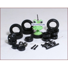 1:43 GAZ 51A wheel set, 6 holes