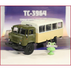 1:43 Žurnāls #77 ar suvenīru GAZ 66 TS 3964 autobuss