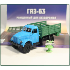 1:43 Žurnāls #52 ar suvenīru GAZ 63 4x4 kravas kaste